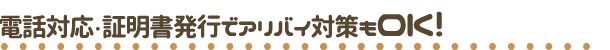 アリバイ対策